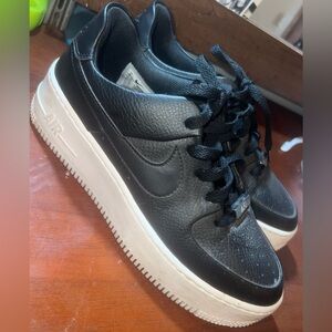 Black & White Nike Platform Air Force 1s